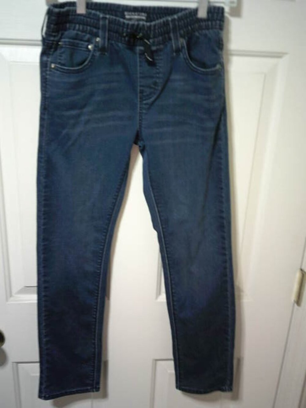 Kids Stretch Pull-On Jeans in Dark Blue